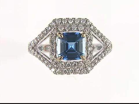 Plat & 14K Yellow Sapphire & Diamond Ring
