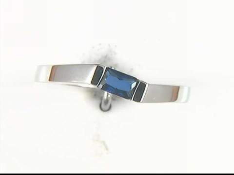 10K Created Sapphire Ring