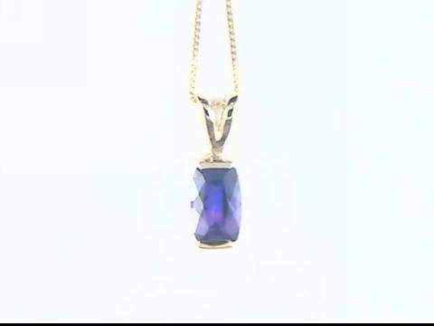 14K Yellow Sapphire Pendant