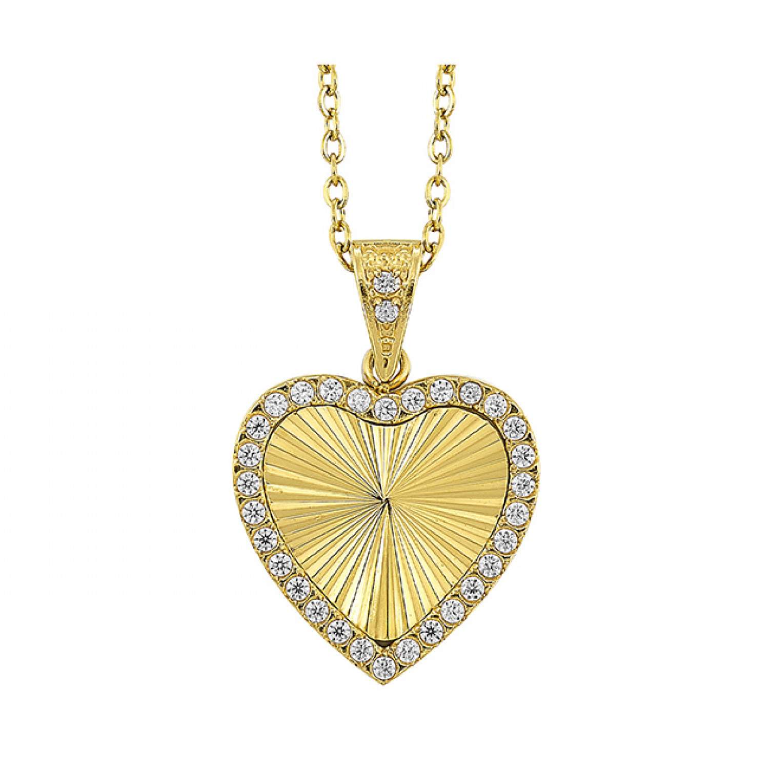 Yellow Stainless Steel Heart Pendant